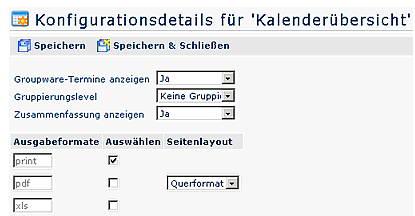 Konfigurationsdetails kalenderübersicht